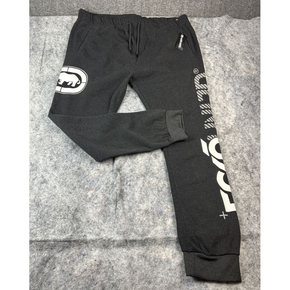 Ecko Unltd Unlimited Mens‎ Size 3XL Black Fleece Jogging Athletic Sweatpants NWT